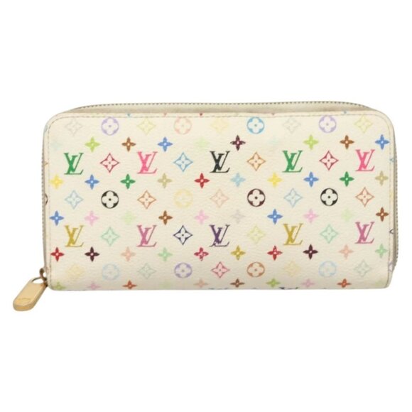LOUIS VUITTON Monogram Multicolor Zippy Wallet White M60241 LV Auth 128834 - Picture 9 of 15